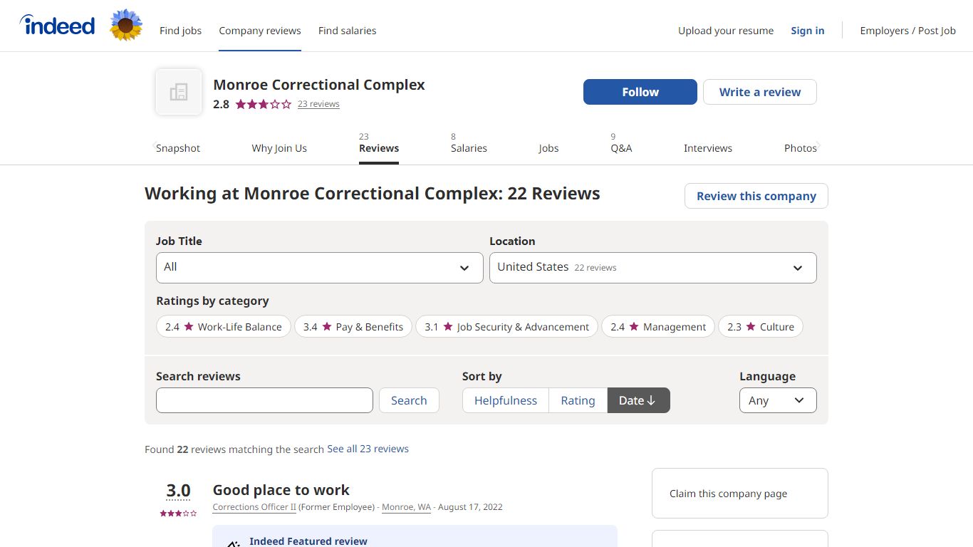 Working at Monroe Correctional Complex: 21 Reviews - Indeed